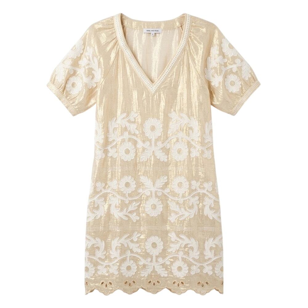 Rose & Rose Metallic Mini Dress Size XS